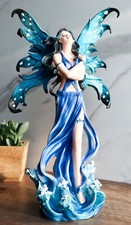 Ebros Water Elemental Fairy Statue 12"H Ocean Fairy Rising Over Waves Figurine