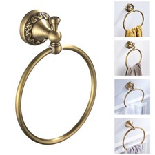 Antique Brass Hand Towel Ring Bathroom Round Bar Rack Rail Holder Wall Mounted