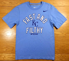 Kansas City Royals T-shirt Mens Small Blue White Adult Nike Fast And Filthy 2014