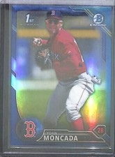 2016 Bowman Chrome Blue Refractor #BCP-148 Yoan Moncada No 55 of 150