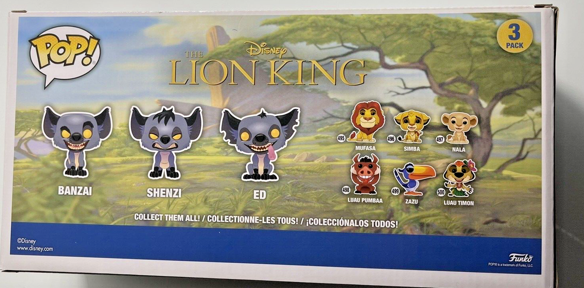 FUNKO POP! Lion King ECCC 2019 Con Sticker 3-Pack Banzai, Shenzi