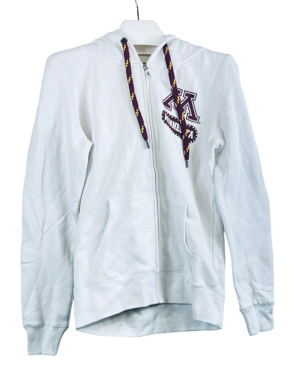 E5 College Classics Men's Minnesota Gophers Full Zip Sweatshirt|White|Medium