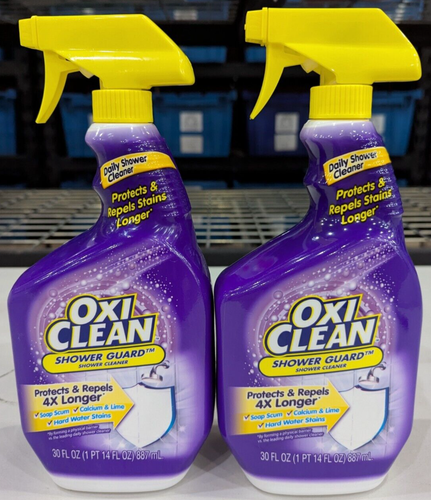 OxiClean Shower Guard 30oz - Daily Cleaner for All Bathroom Surfaces - 2 Pack
