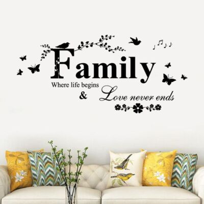 Wandtattoo Wandsticker Wandaufkleber Wohnzimmer Schlafzimmer Family Wanddekor