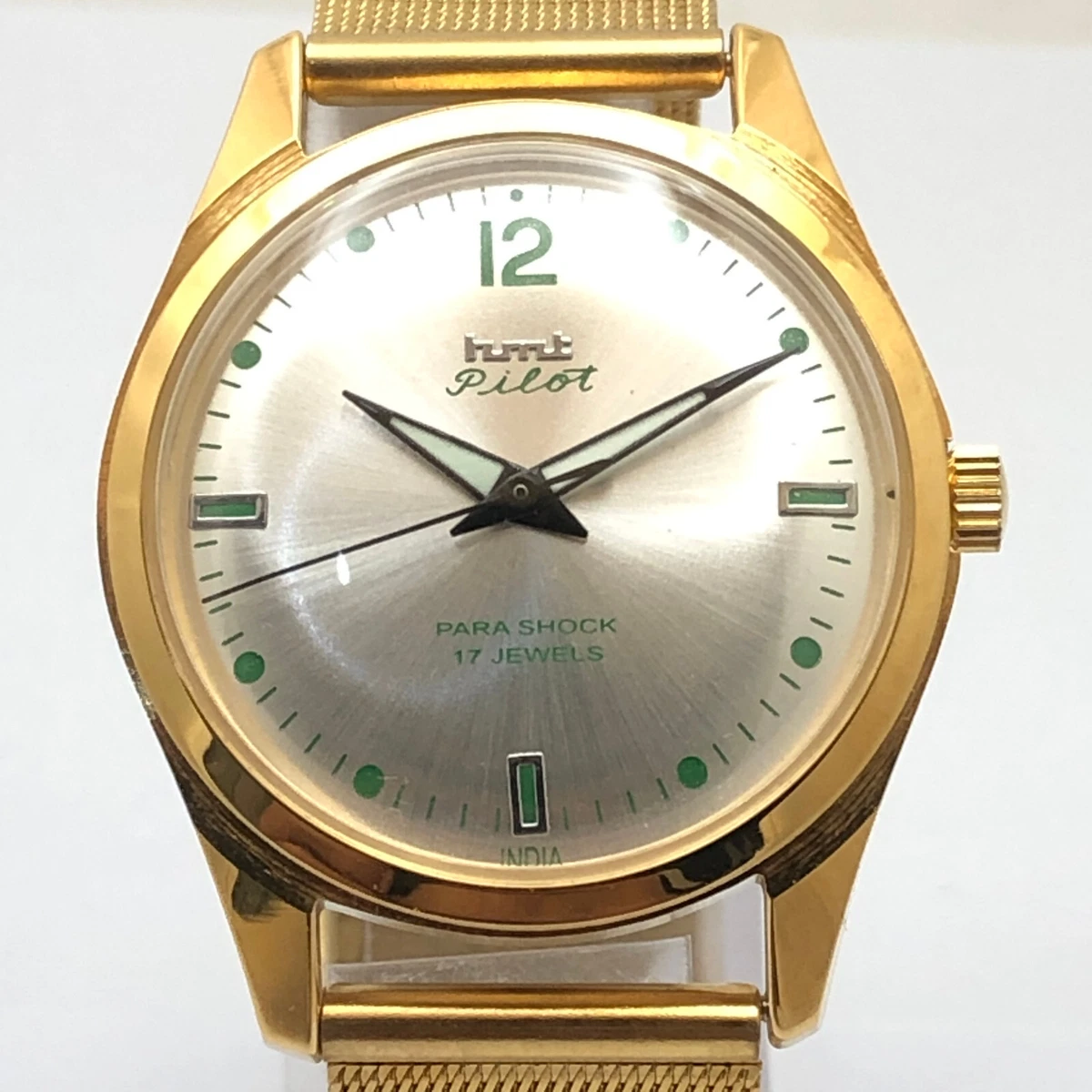 Hmt gold plated shop watch for mens