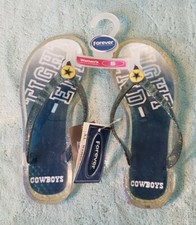 DALLAS Cowboys NFL Flip Flops Womens Jelly Flip Flop Sandals NEW size 5-6 BOX4 