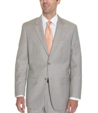 Alfani RED Slim Fit Light Brown Tan Stepweave 2 Button Wool Blend Sportcoat 40L