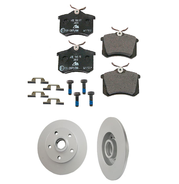 2 MEYLE Rear Rotors Back ATE Brake Pad Set Kit for Volkswagen VW eBay