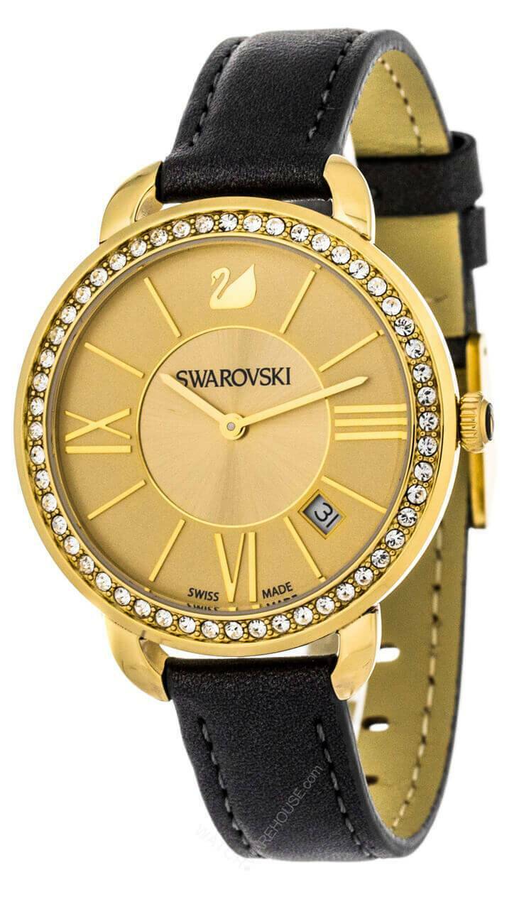 GOLD-TONE GRAY LEATHER STRAP WATCH 5221141 | eBay
