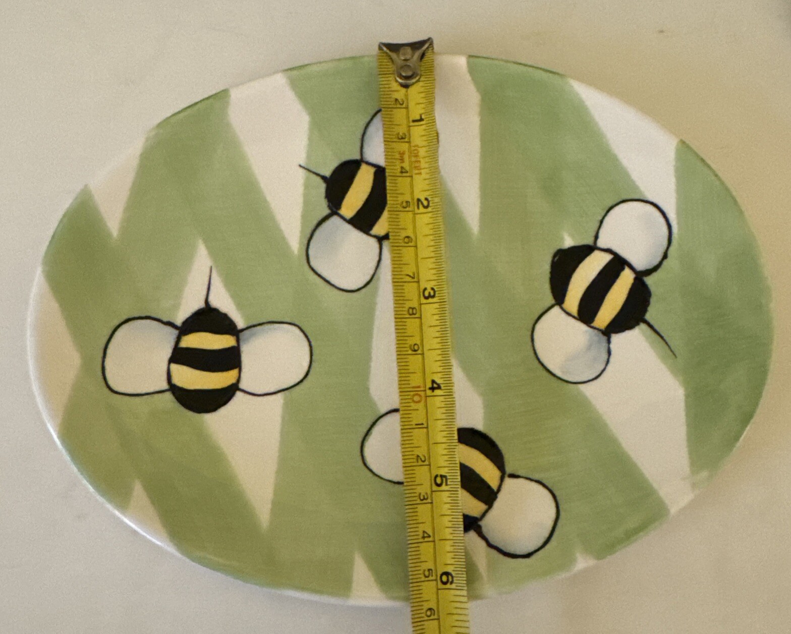Jill Seale Bee Set Boston Warehouse Whimsy Collection Oval Plate & Spreader
