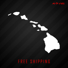 Hawaii Hawaiian Islands Vinyl Decal Sticker Aloha Car Window Laptop Map 638