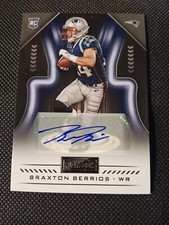 2018 BRAXTON BERRIOS PANINI PLAYBOOK AUTOGRAPHED AUTO ROOKIE CARD RC #102 PATS