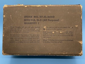 Military World War II Goggles U37G3050 N-2 Box Only