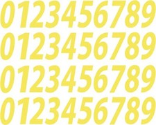 0-9 Reflective Numbers Yellow Sticker Vinyl Decals CHOOSE 1"-12" Set Of 40 RV1 