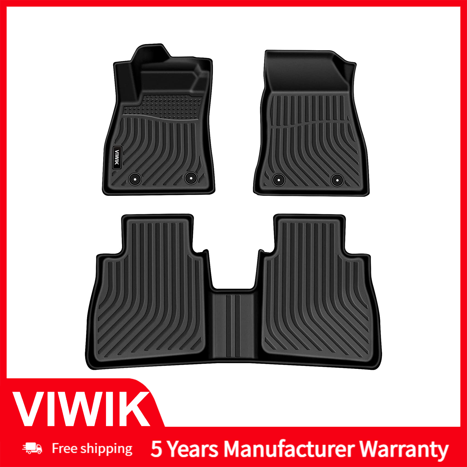 US For 14-19 Nissan Sentra/Sylphy TPE Rubber Black Replacement Floor Mats Liner