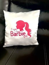 Barbie satin Pillow w/Insert 12"x12" Home Decor Decorative Inspiring NEW