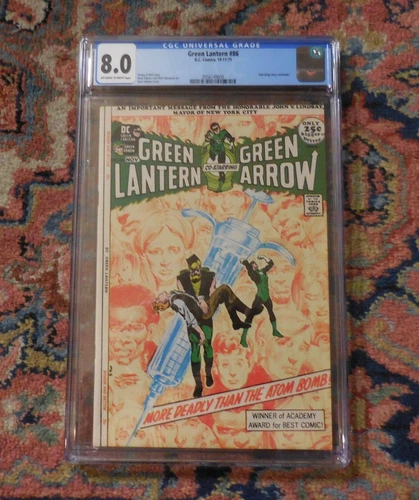 GREEN LANTERN 86 - CGC 8.0 OFF WHITE TO WHITE PAGES - DRUG ISSUE - ADAMS - LOOK!