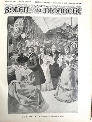 The Sunday Sun 1891 No. 15 At The Bazar De La Charite - Unfortunate Hunters