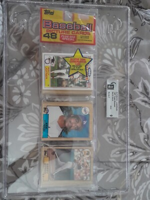 GAI mint 9 graded 1987 Topps 48-Card Rack  Pack w/ Barry Bonds on Front (C2159)