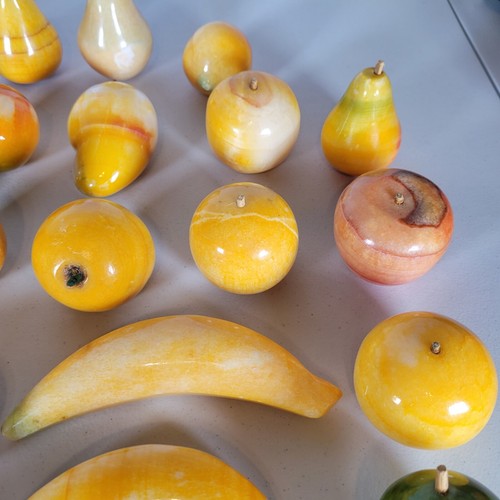 Lot of 43 Vintage Midcentury Italian Alabaster Stone Fruit Vegtables MCM Pear π - Picture 6 of 24