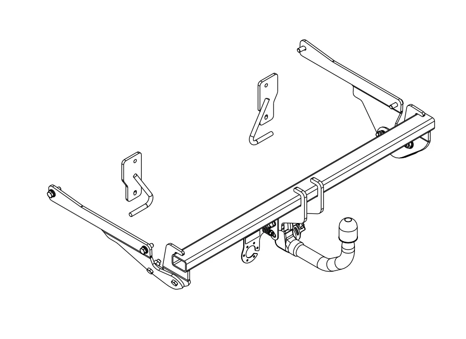 Gancio di traino per Mazda 3 BM BN J36A 2013-2018 + kit el. 7-poli+adattatore - Immagine 4 di 4