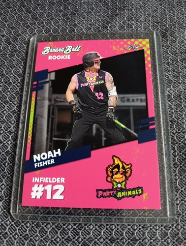 Noah Fisher Party Tiere #12 Savannah Bananen 2024 Blatt Baseballkarte Rookie