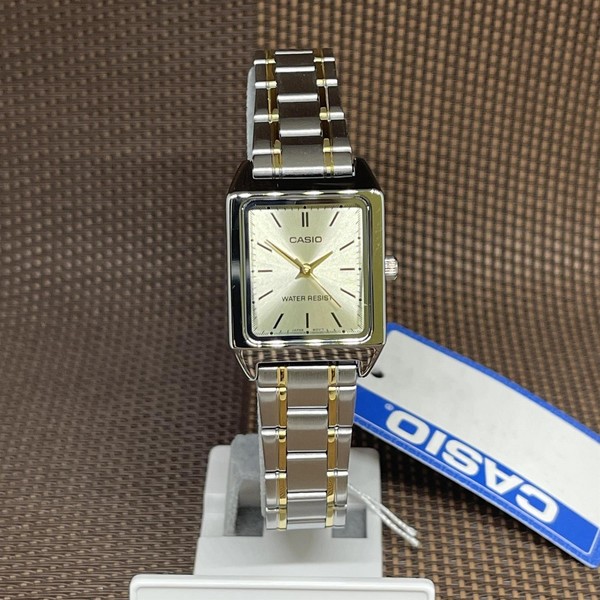 Casio LTP-V007SG-9E Analog Damen Champagner Zifferblatt Edelstahl Quarz Uhr-image