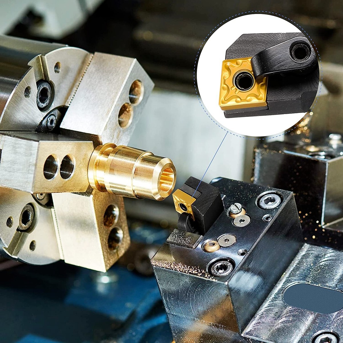 3 Stks 5/8 CNC Draaibank Excircle Indexeerbare Hardmetalen Draaigereedschap Houder Bit Set Mtjnr1616h16 Mwlnr1616h08 Mclnr161616h12 Met Wnmg431 Cnmg431 Tnmg331 Invoegen 2230058522