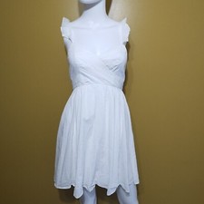 Express Strappy Cotton White Baby Doll Dress Size 0