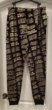 Marvel Pajama Pants Mens Black Gold Avengers NWOT Sleepwear Sz M Unisex