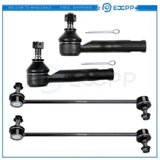 ECCPP 4pcs Outer Tie Rod End Links+Sway Bar Links For 2000-2005 Toyota Celica