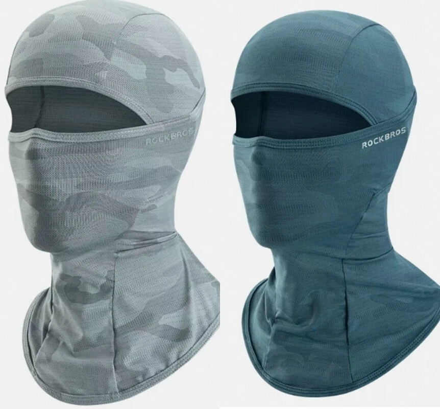 Máscara facial de pasamontañas ROCKBROS 2 piezas protección solar UV transpirable máscara de cabeza completa Foto 2 de 4