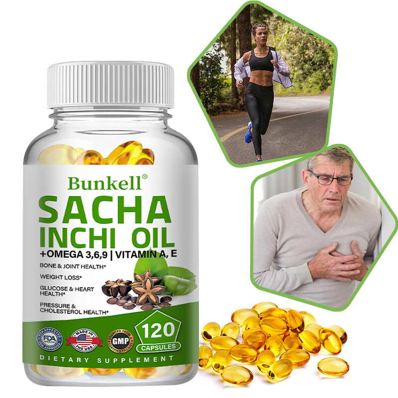 Cápsulas blandas de aceite de Sacha Inchi 500 mg | Rica fuente de Omega 3-6-9