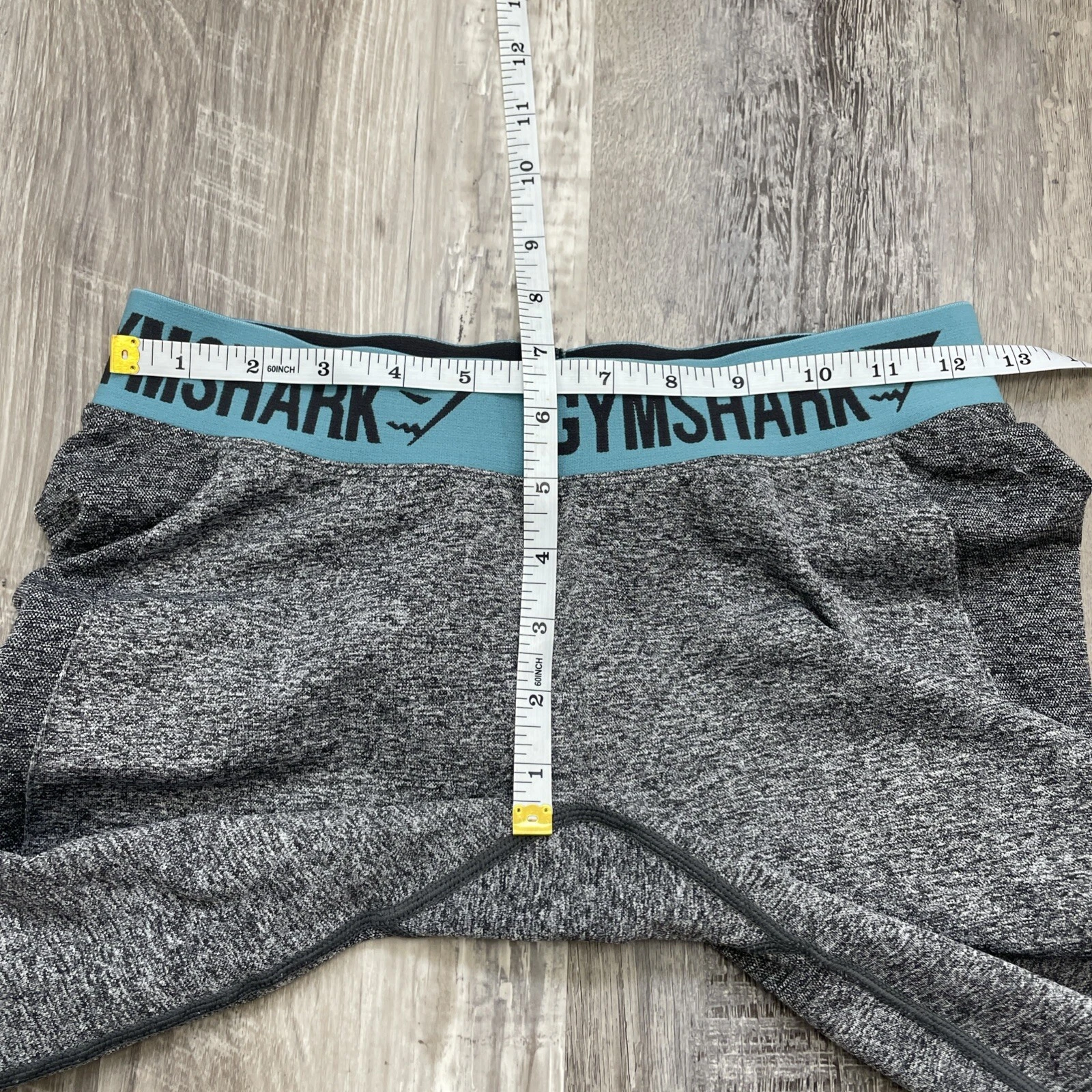 gymshark charcoal teal marled heathered leggings