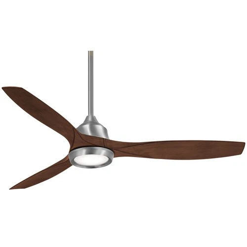 Minka Aire Skyhawk 60" Ceiling Fan - Dark Walnut 3-Blade Remote Control - Picture 2 of 6