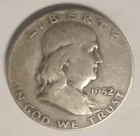 1952-D Franklin Half Dollar 90% Silver Circulated Coin 50C