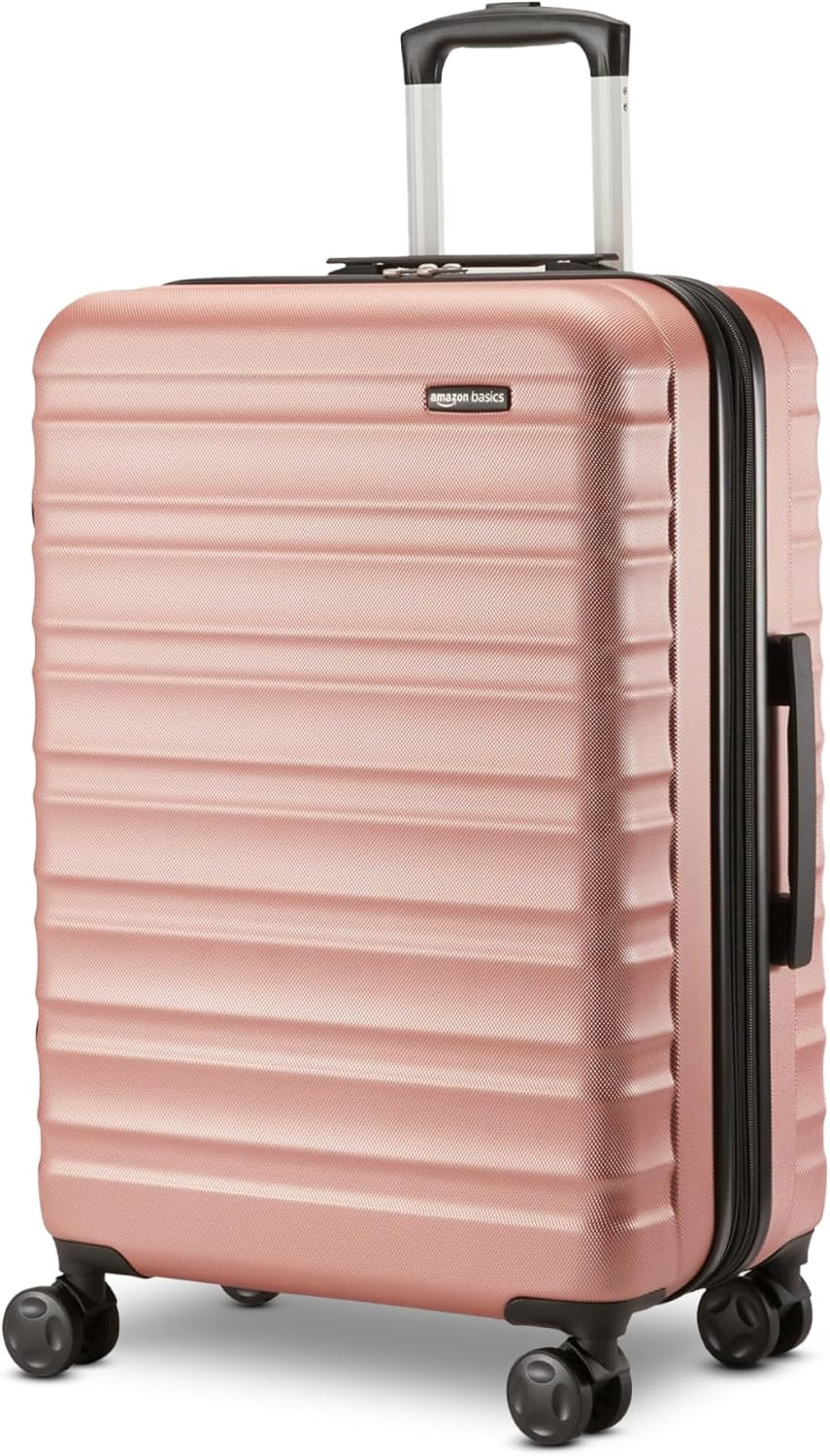 26" Hardside Medium Checked Luggage, Hardshell Suitcase with