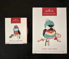 NEW!! Hallmark Keepsake 2025 Cozy Critters #9 in Series Plus Lil’ Mini Ornament