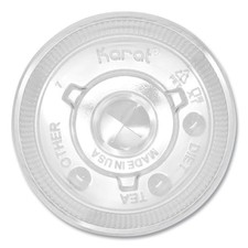 PET Lids, Flat Lid, Fits 12 oz to 22 oz Cold Cups, Plastic, Clear, 1,000/Carton