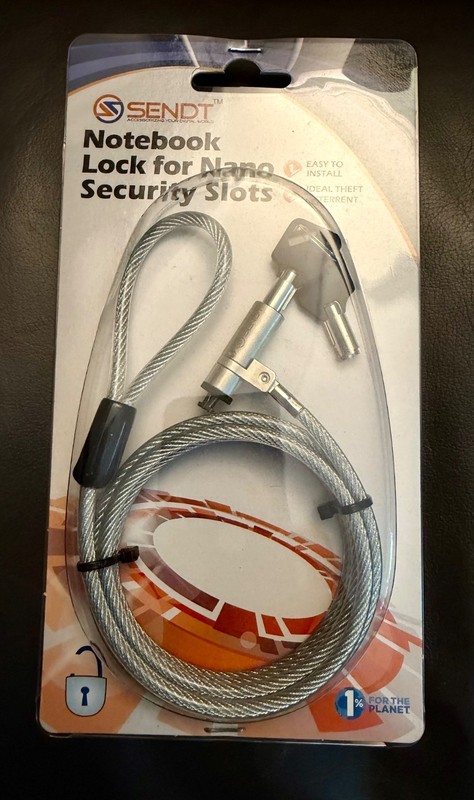 Notebook Lock for NANO Security Slots- NIB (Unopened)