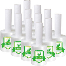 Stretch/Shrink Wrap Roll 4.3 Inch 1100Ft - 80 Gauge Plastic Saran Wrap for Movin
