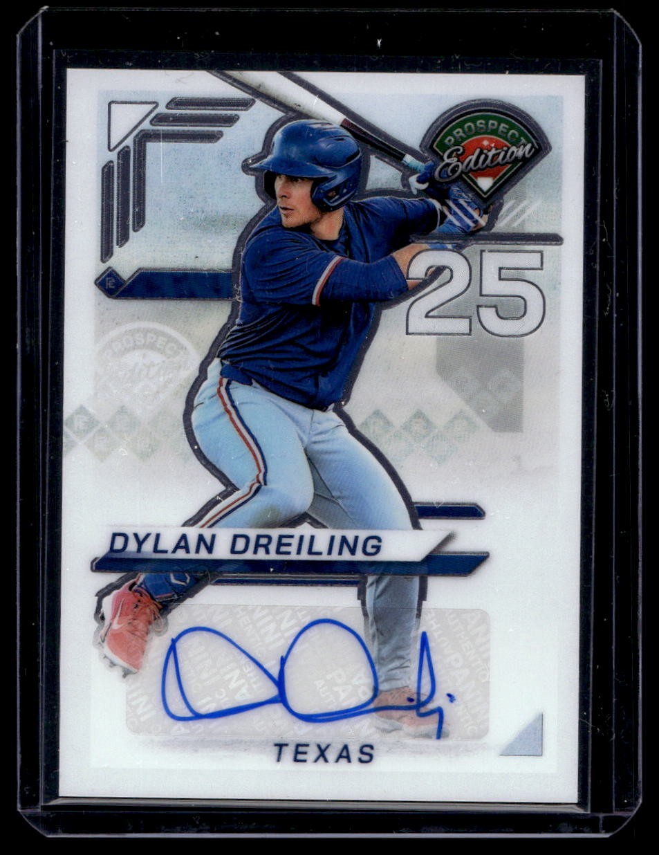 2025 Panini Prospect Edition Dylan Dreiling Holo Prospect Ticket Signatures