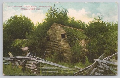 Old Territorial Court House Washington State Postcard c1910 Lowman Hanford Pub