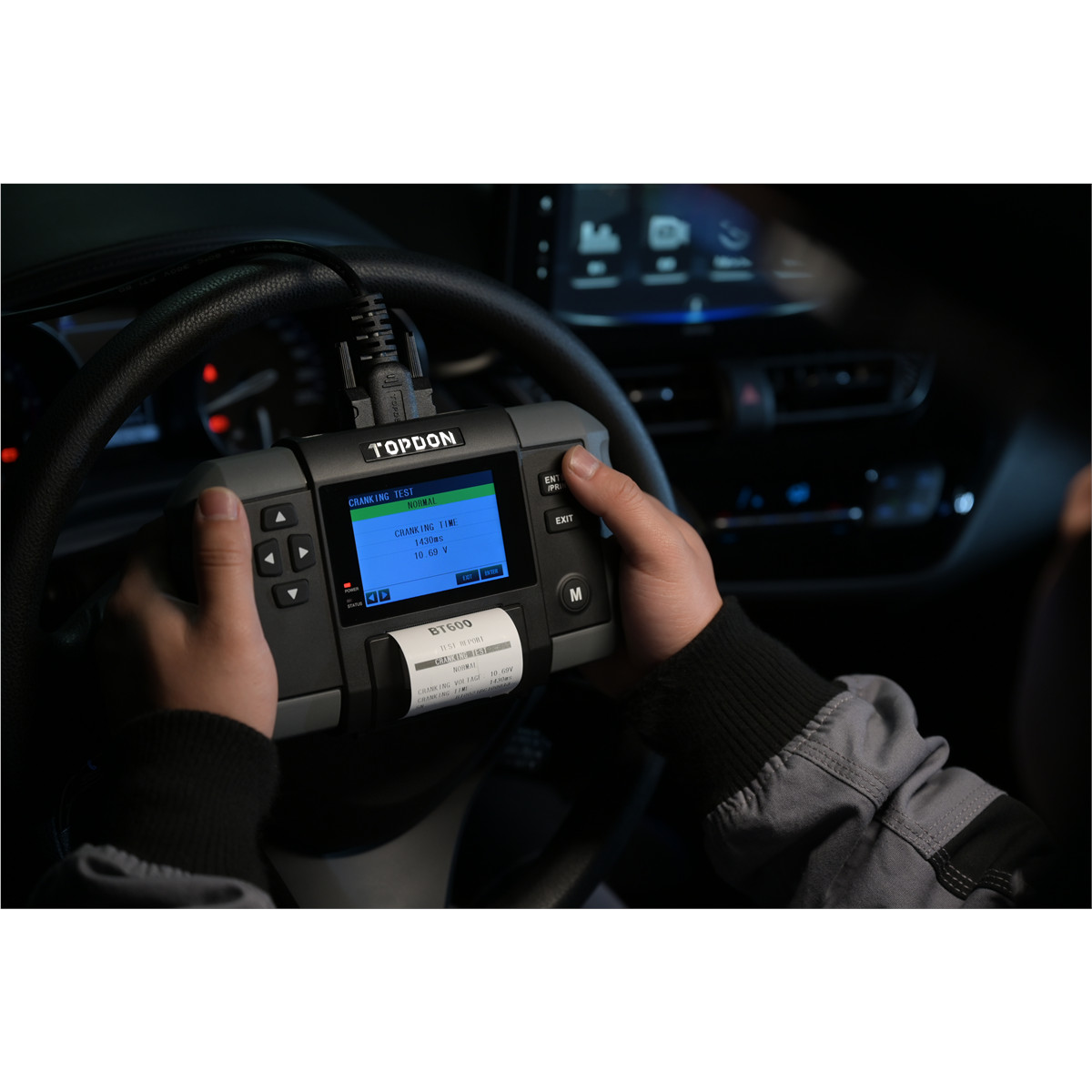 Topdon BT600 - 12V Battery & 12V/24V System Tester w/Built-in Printer