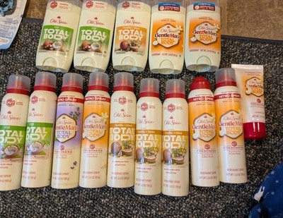 Lot of 15 Old Spice Total Body Vanilla + Shea Sensitive 24/7 Deodorant