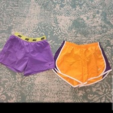 2 Pairs of Nike Running Shorts. Big Girls L  M 10/12 age