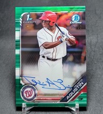 Telmito Agustin 1st Auto Green Refractor /99 Rookie 2019 Bowman Chrome Nationals