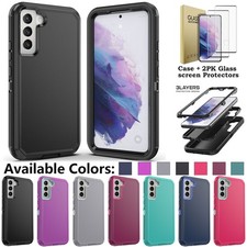 For Samsung Galaxy S21 5G Case, with 2 Screen Protector Heavy-Duty Rugged Cover