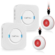 CallToU Wireless Caregiver Pager Smart Call System 2 SOS Call Buttons/Transmi...