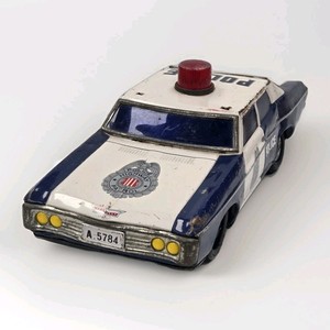 Vintage Tin Toy Police Car | eBay